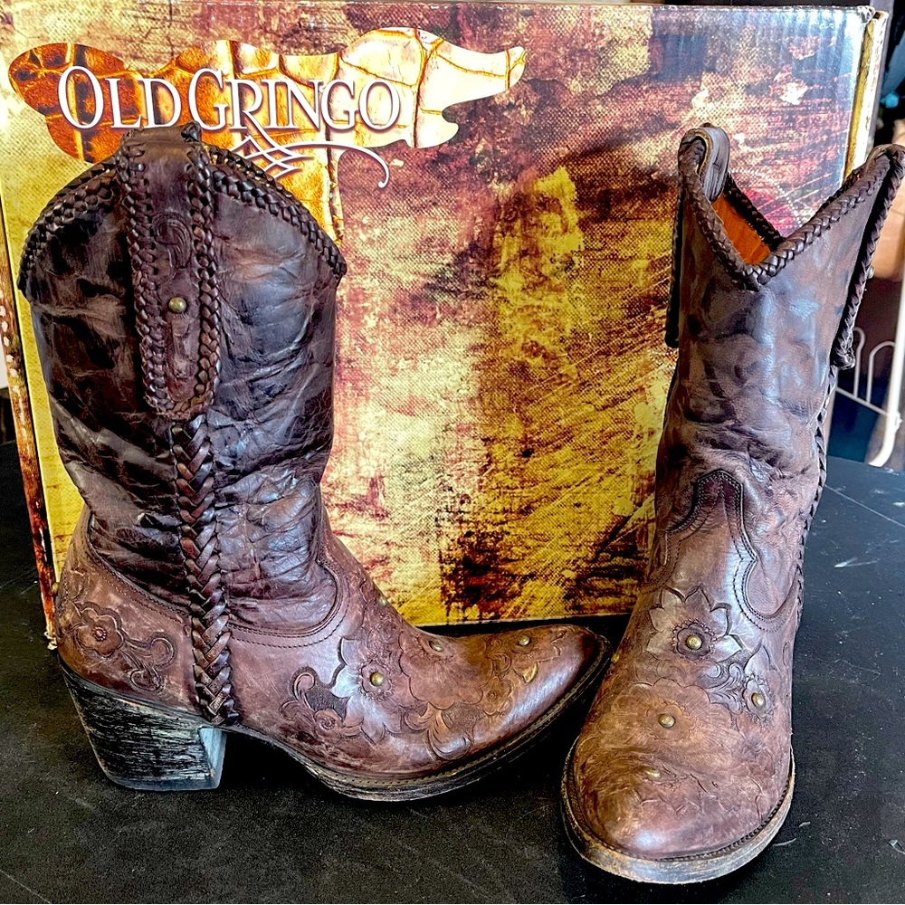 Old Gringo 7.5 Lizbeth 10” Chocolate Western Boots